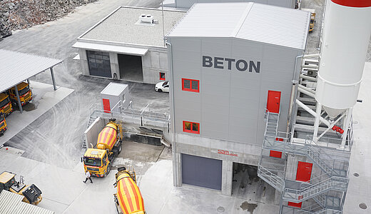 Residual concrete recycling plants